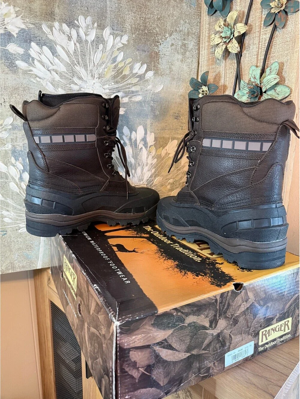 Ranger Mens 14 Waterproof Brown Leather Thinsulate Boots NWT